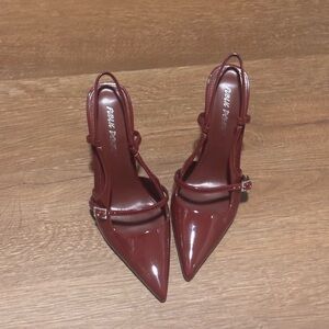 Public Desire Burgundy Slingback Heels